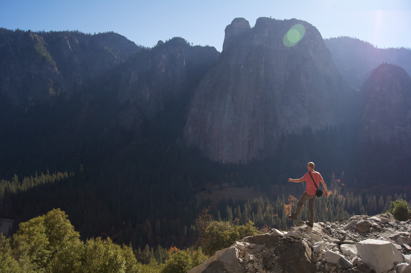 Hiking the mountains