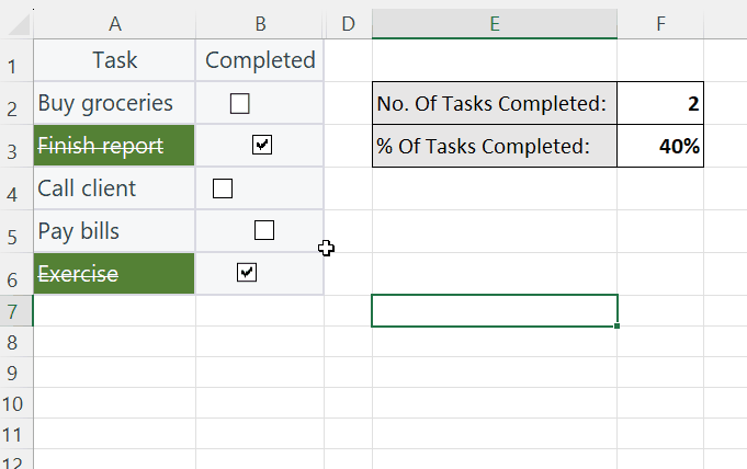 Select and Remove Checkbox in Excel