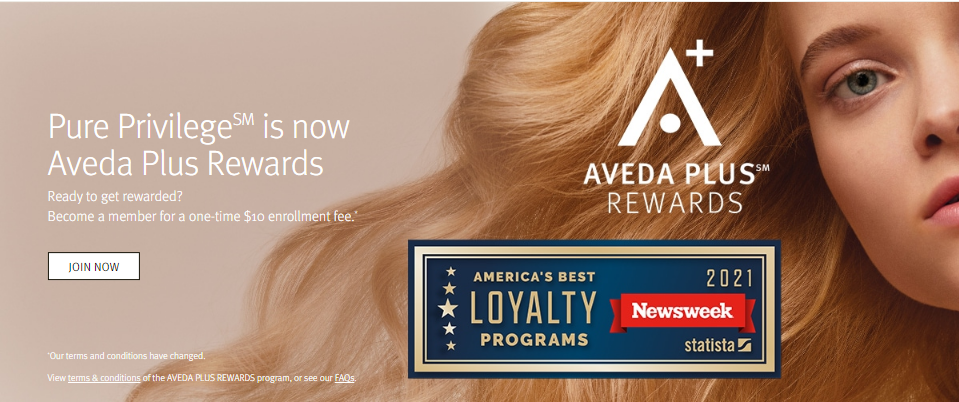 Aveda beauty rewards program