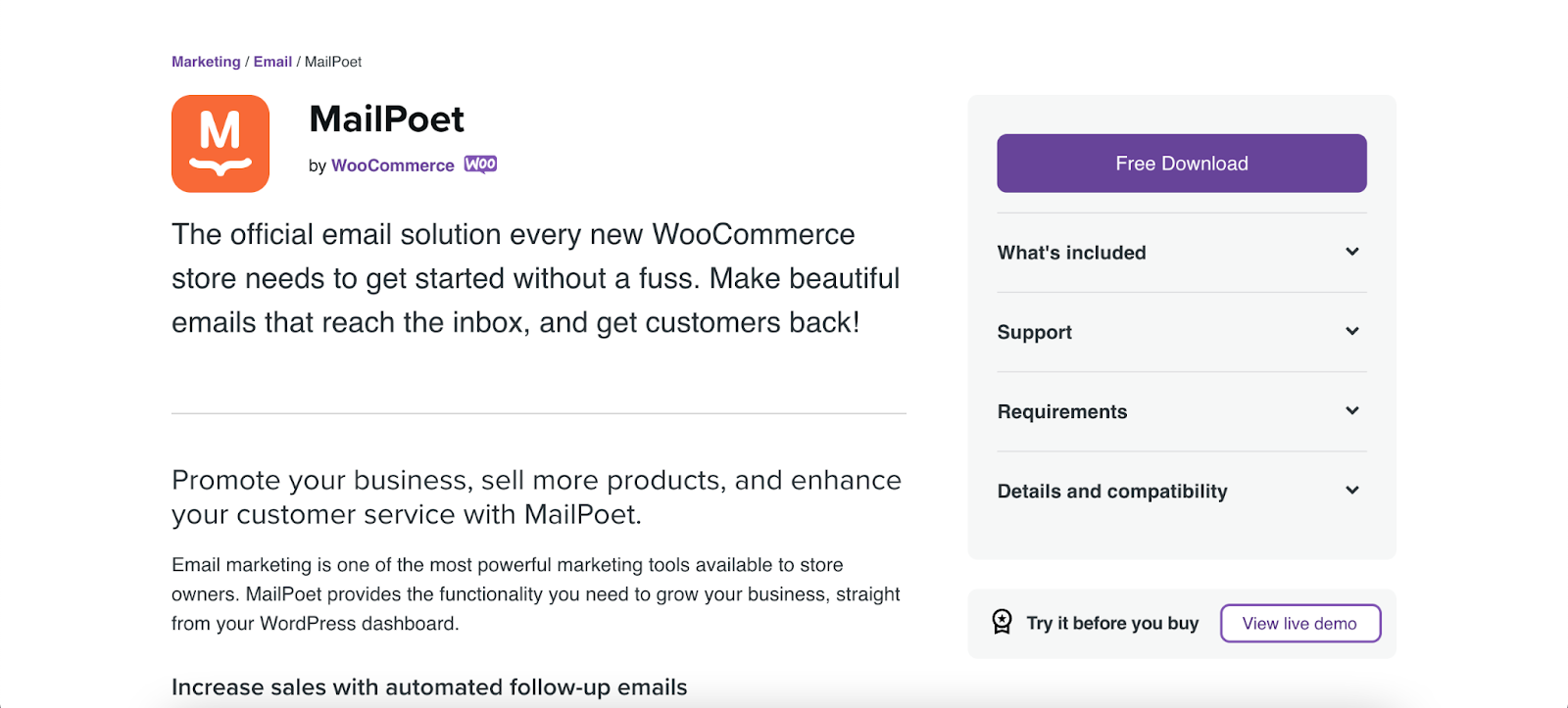 mailpoet woocommerce plugin