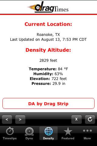 DragTimes.com Density Altitude apk