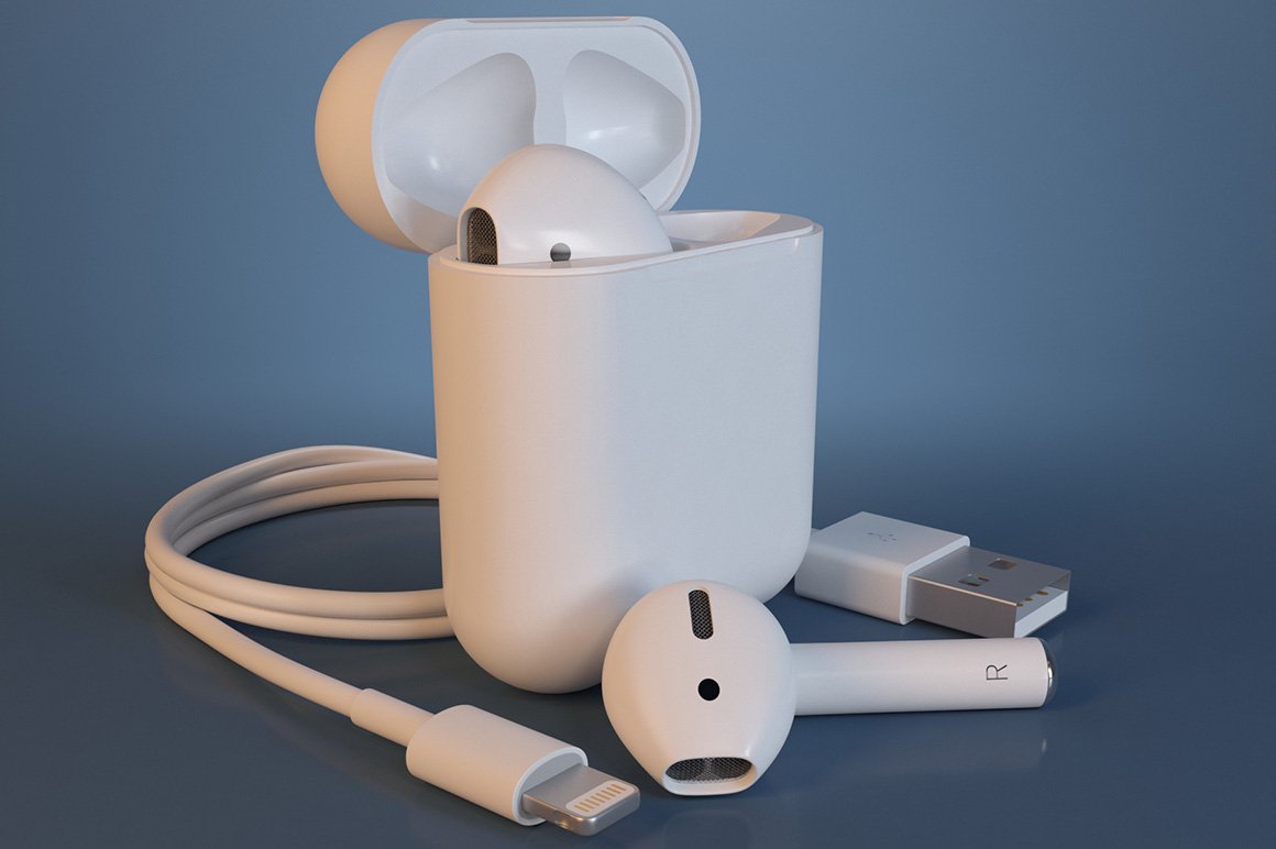 Apple AirPods 3D Print | High-Quality 3D Electronics ~ Creative Market