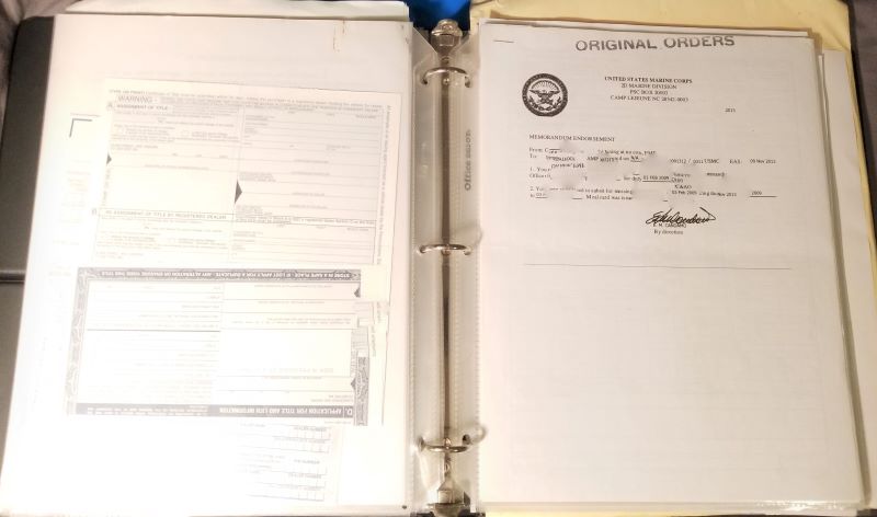 PCS binder for military moves