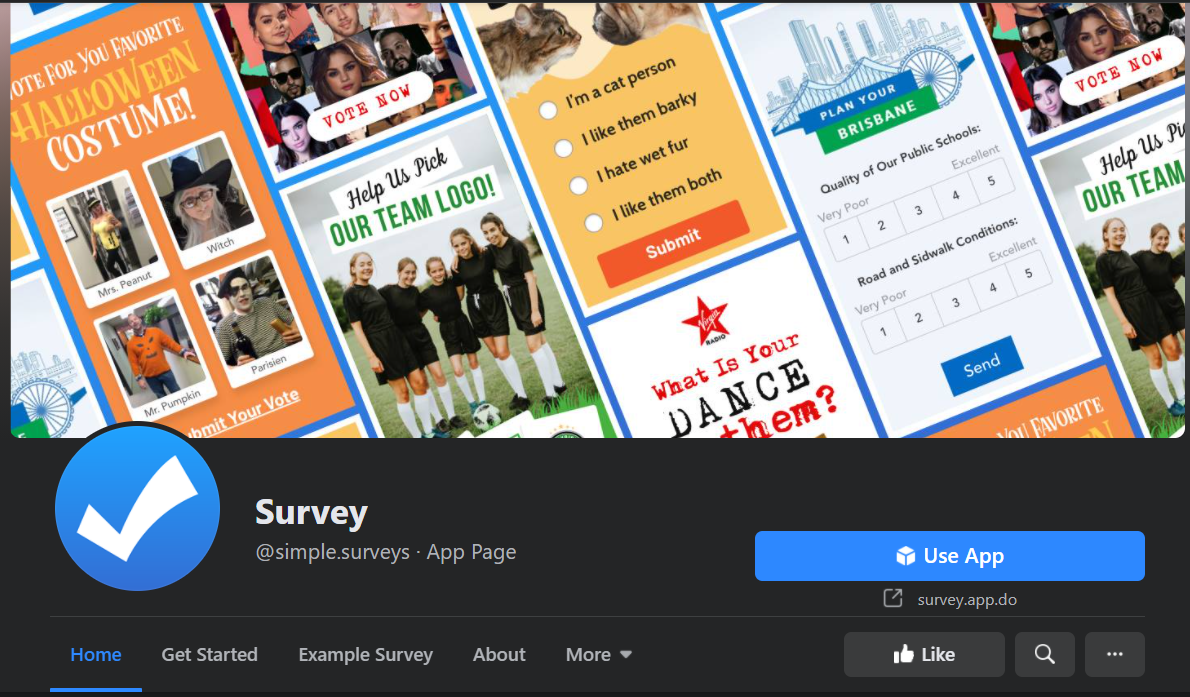 facebook survey app