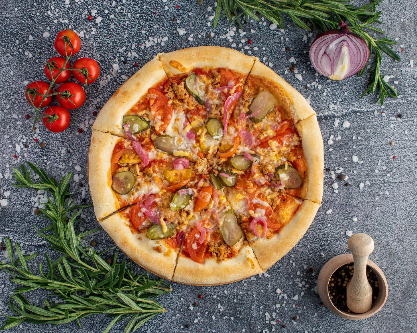 Пицца &quot;Бургер&quot; - WOW pizza - быстрая доставка еды Кременчуг