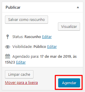 agendamento no WordPress