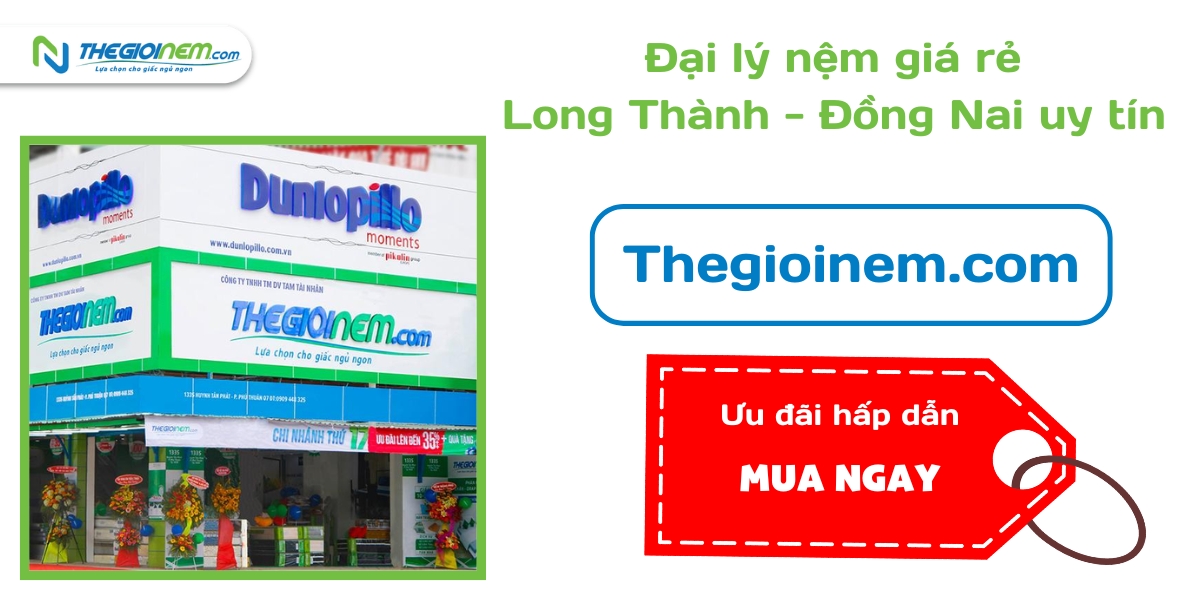 Đại lý nệm giá rẻ Long Thành - Đồng Nai uy tín | Thegioinem.com