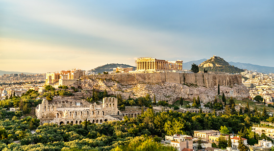 Paysage à Athènes en Grèce