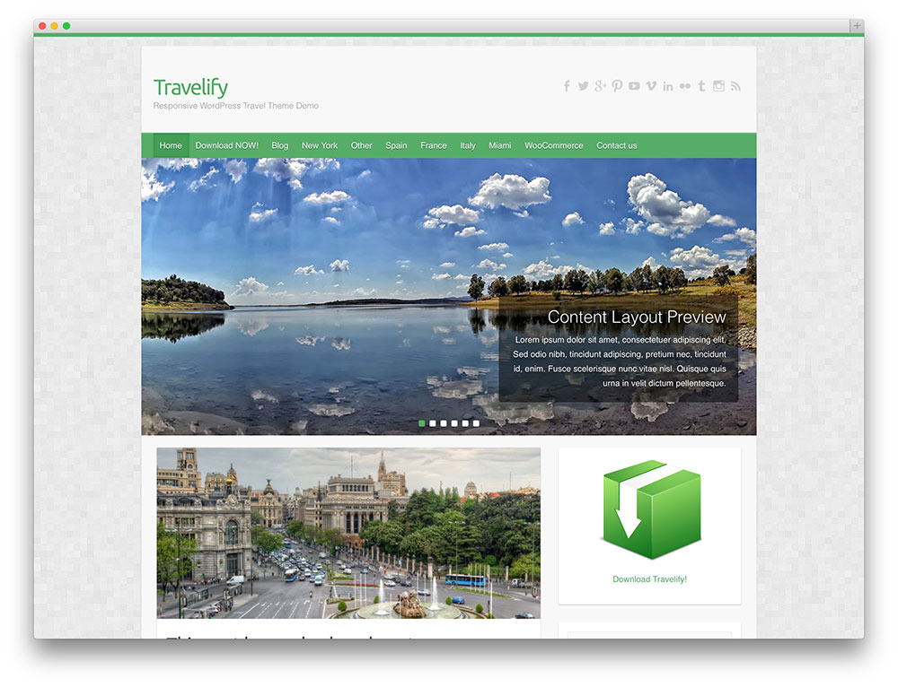 travelify - tema de viaje gratuito