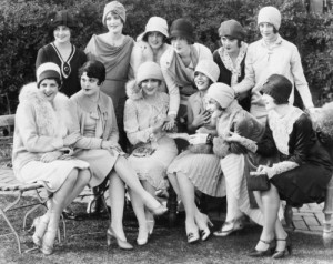 Actresses at Mary Pickford's Tea Party