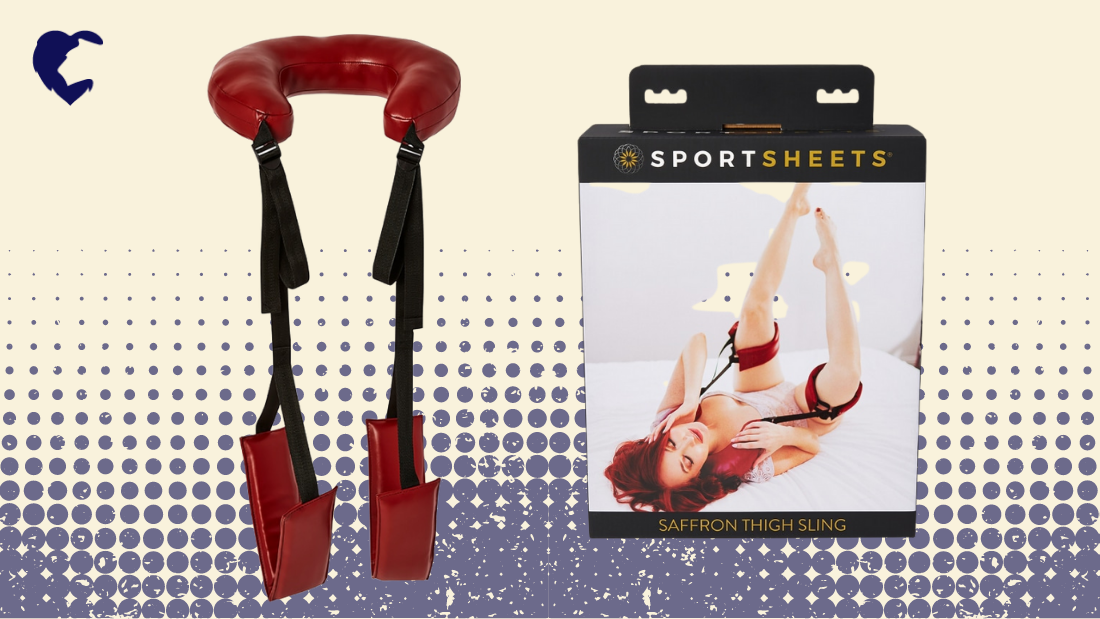 saffron, sportsheets, thigh sling, sling, kink