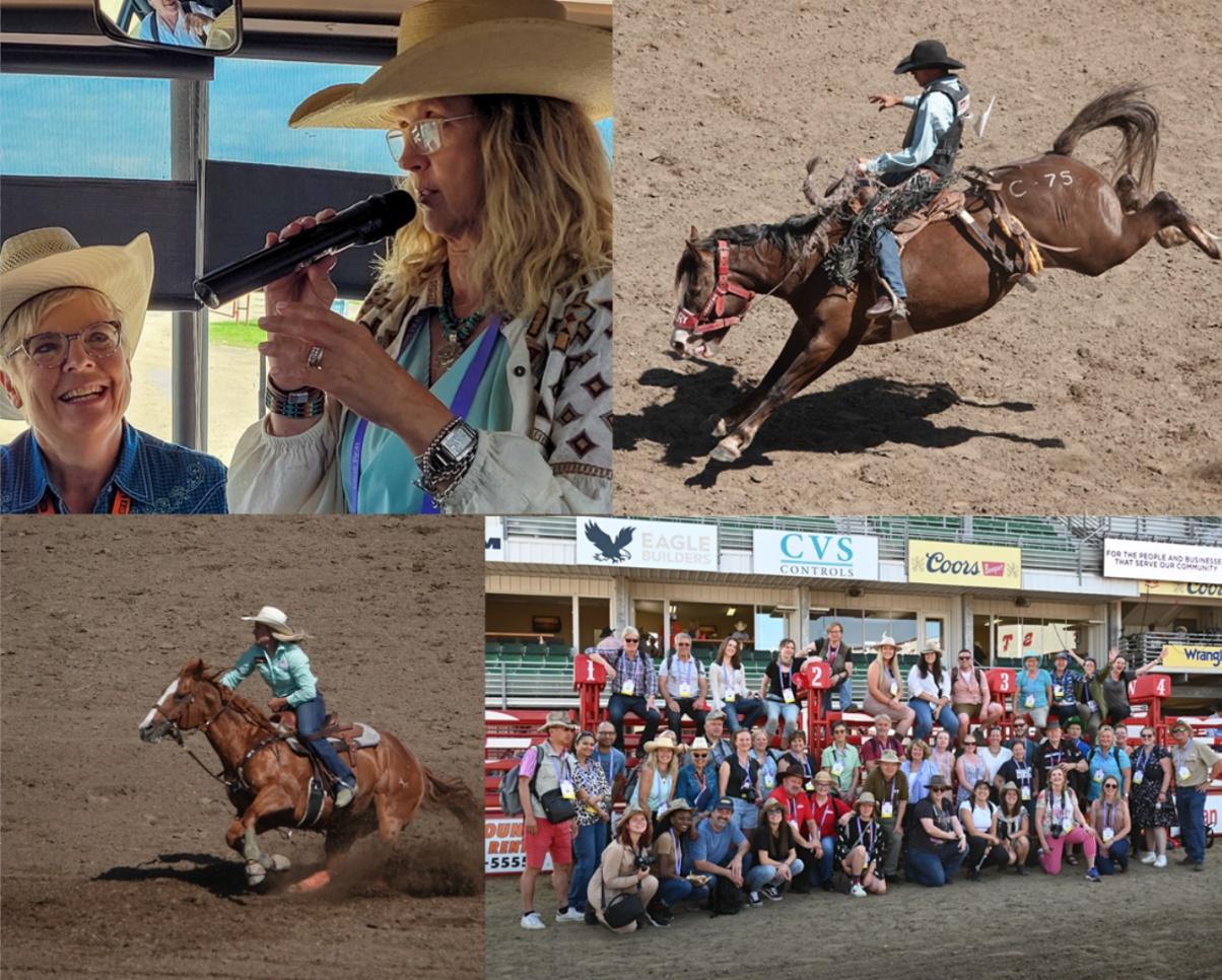 A collage of people in cowboy hats

Description automatically generated