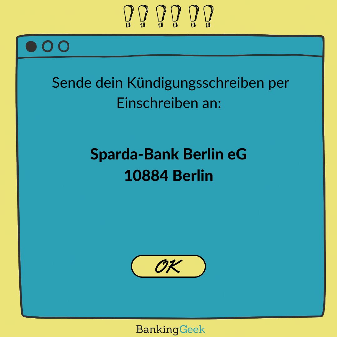 Adresse zur Kündigung Sparda-Bank Konto
