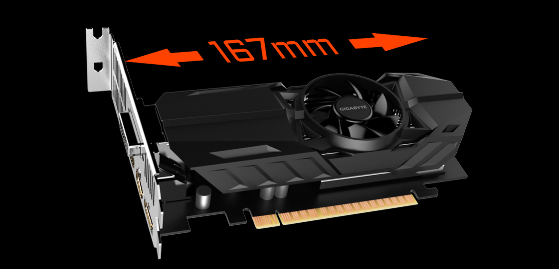 GIGABYTE GeForce GTX 1050 Ti 4GB DDR5 OC Low Profile
