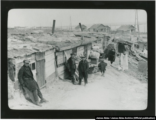 Дома, в которых жили рабочие Днепрогэса. Фото 1932 года. James Abbe/James Abbe Archive