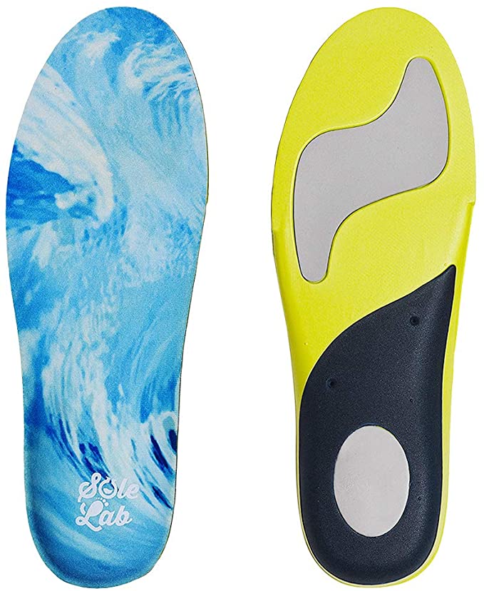 SoleLab Running Shoes Insoles with Graphics - Full Length - Comfort Orthotic - Replacement Padded Inserts with Adaptive Arch and Gel Insert for Running