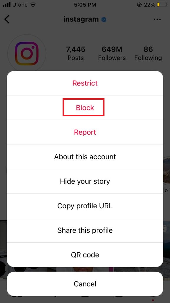 block user