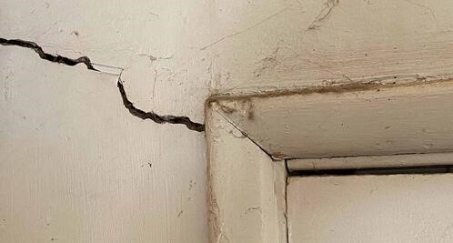 Drywall Cracks due to Heave are Very Evident and Considerably Thicker Than Simple Hairline Fractures