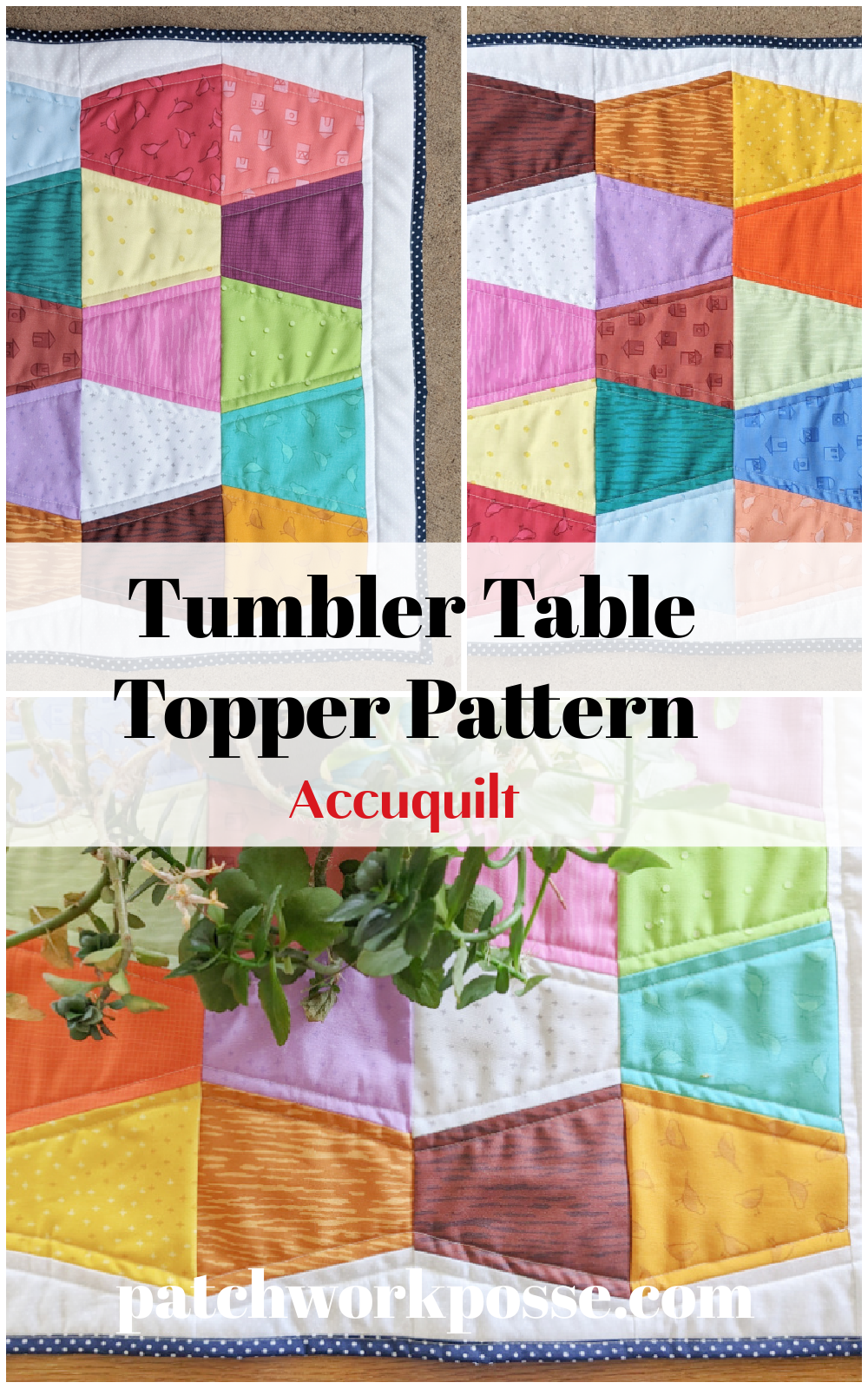 tumbler table runner on the table