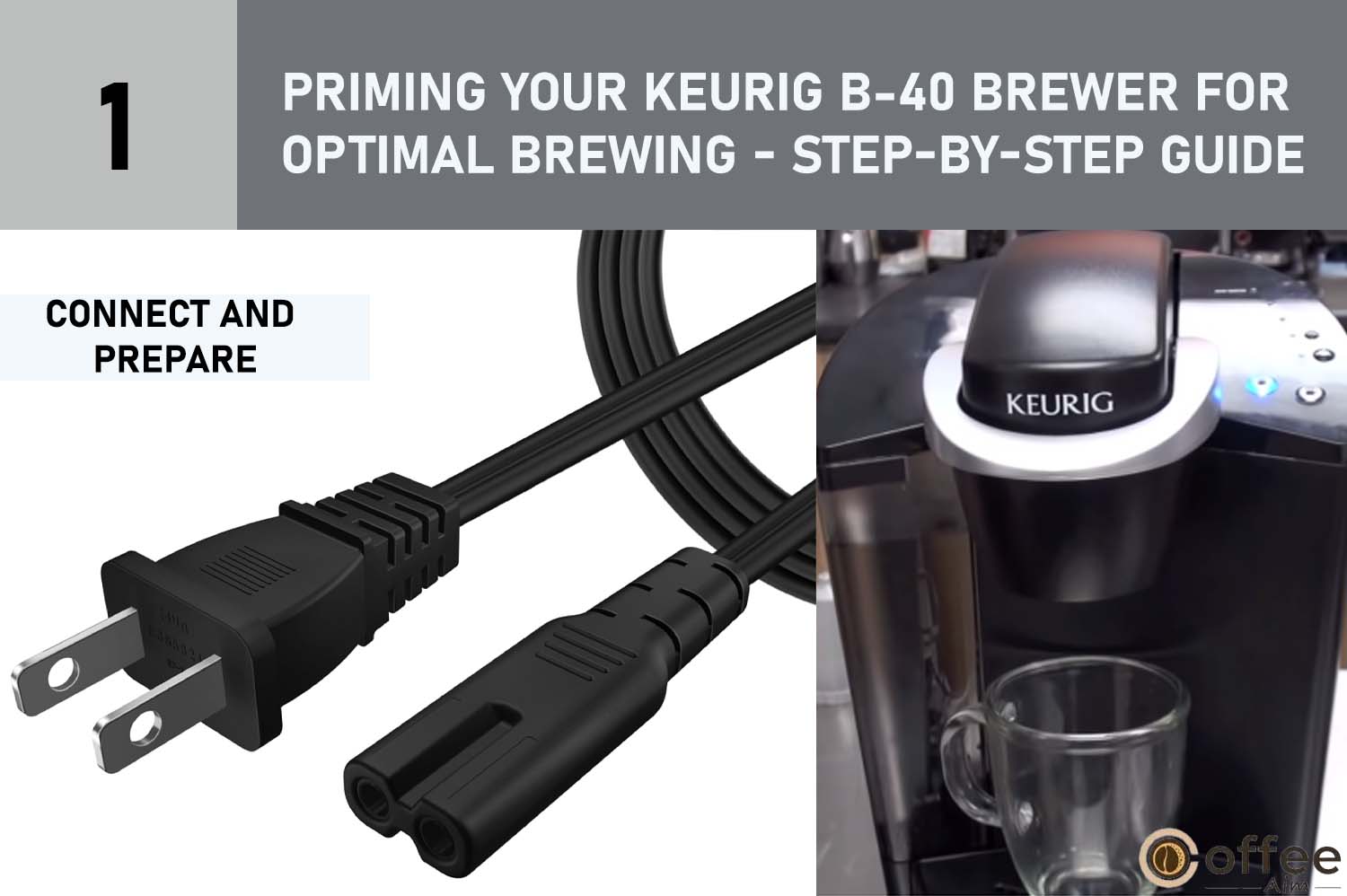 This illustrative image encapsulates the concept of "Connect and Prepare," aligning perfectly with the heading "Priming Your Keurig B-40 Brewer for Optimal Brewing - Step-by-Step Guide" for the comprehensive article on "How to Use Keurig B-40."