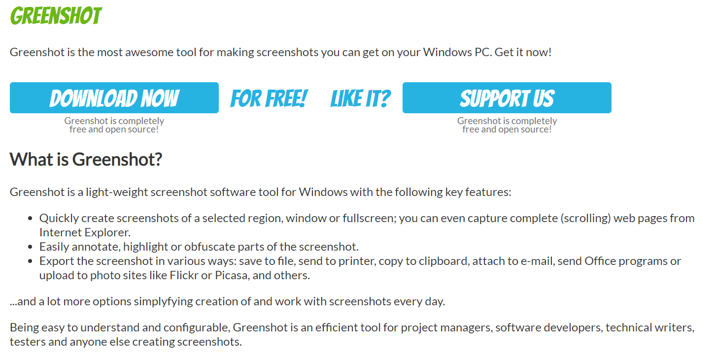 Greenshot - 10 Free Snipping Tools for Mac and Windows PC