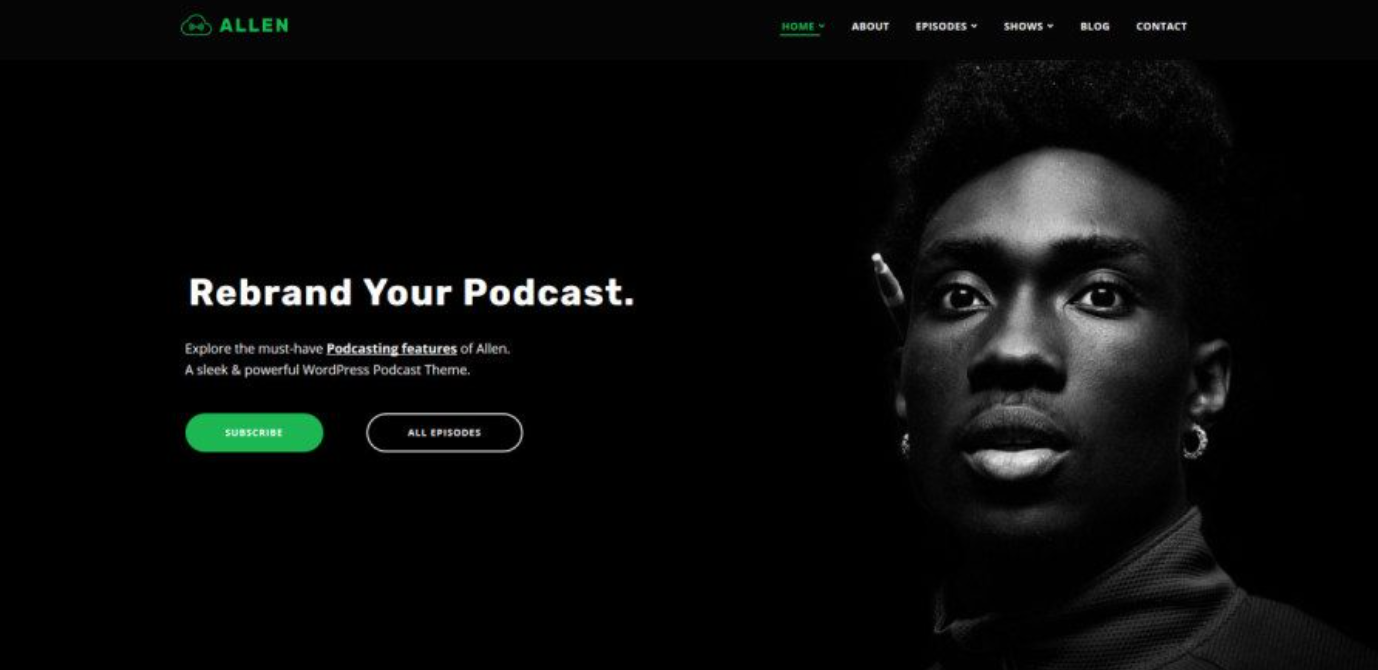 Best Podcast WordPress Theme: Tusant