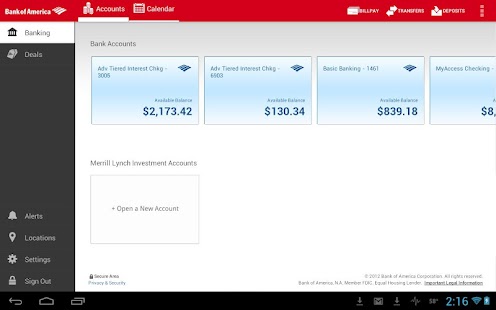 Download Bank of America for Tablet apk