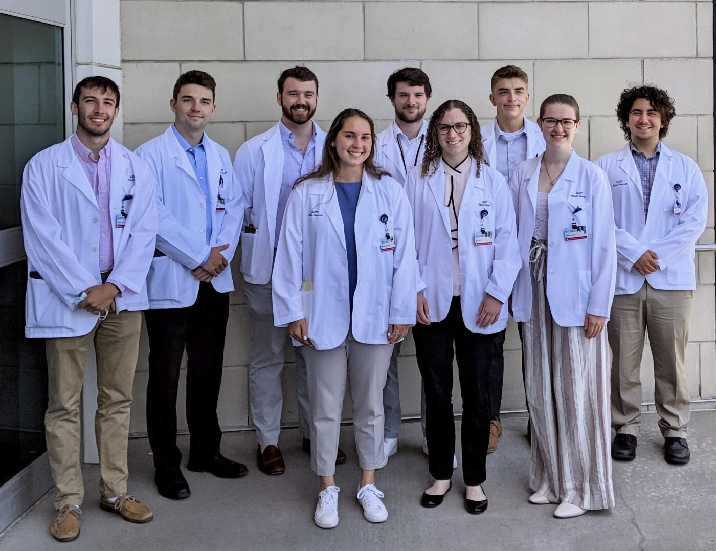 A group of medical students posing for a photo