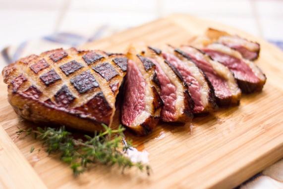 Magret de Canard (Seared Duck Breast with Honey, Orange, and Thyme)