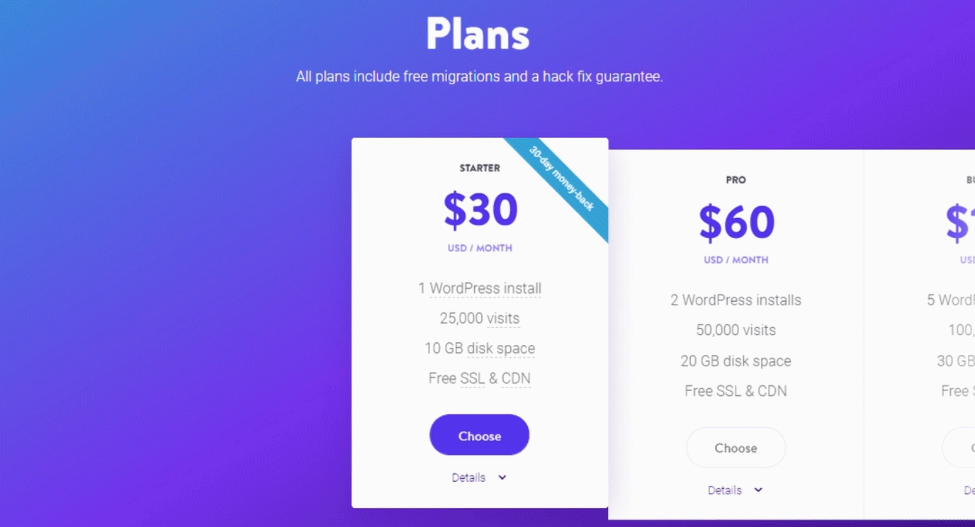 Kinsta pricing and plans