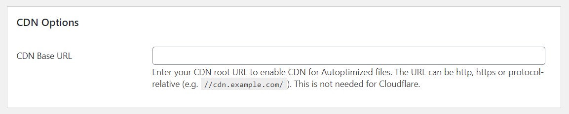 CDN Settings Autoptimize - configurar plugin autoptimize