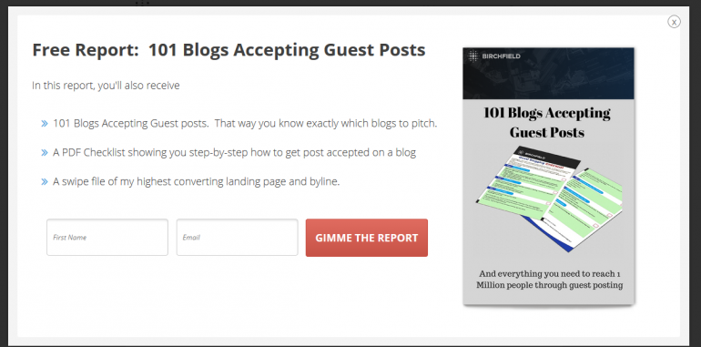 promote your blog with exit intent popups