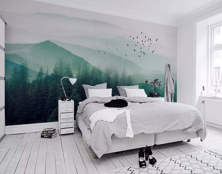 Vẽ tranh tường là giải pháp trang trí phòng ngủ đẹp và tiết kiệm 