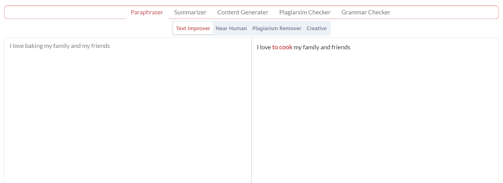 Online Paraphrasing Tool