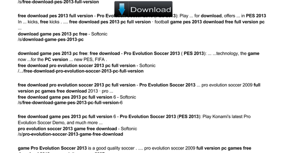 Pes 2013 Pc Game Download