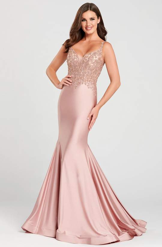 rose gold prom dress 