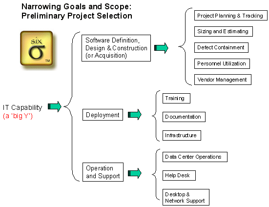 Figure 2: Narrowing Goals and Scope: Preliminary Project Selection