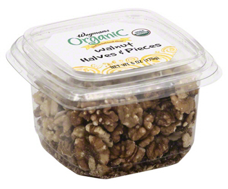 Carton with Label, Wegmans Organic Walnut Halves & Pieces