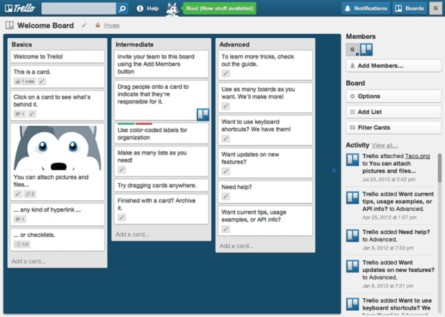 trello is a smartsheet alternative