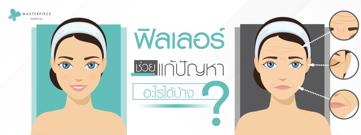 เปรียบเทียบการฉีดฟิลเลอร์หน้าผาก ใต้ตา ร่องแก้ม กับข้อความ ฟิลเลอร์ช่วยแก้ปัญหาอะไรได้บ้าง