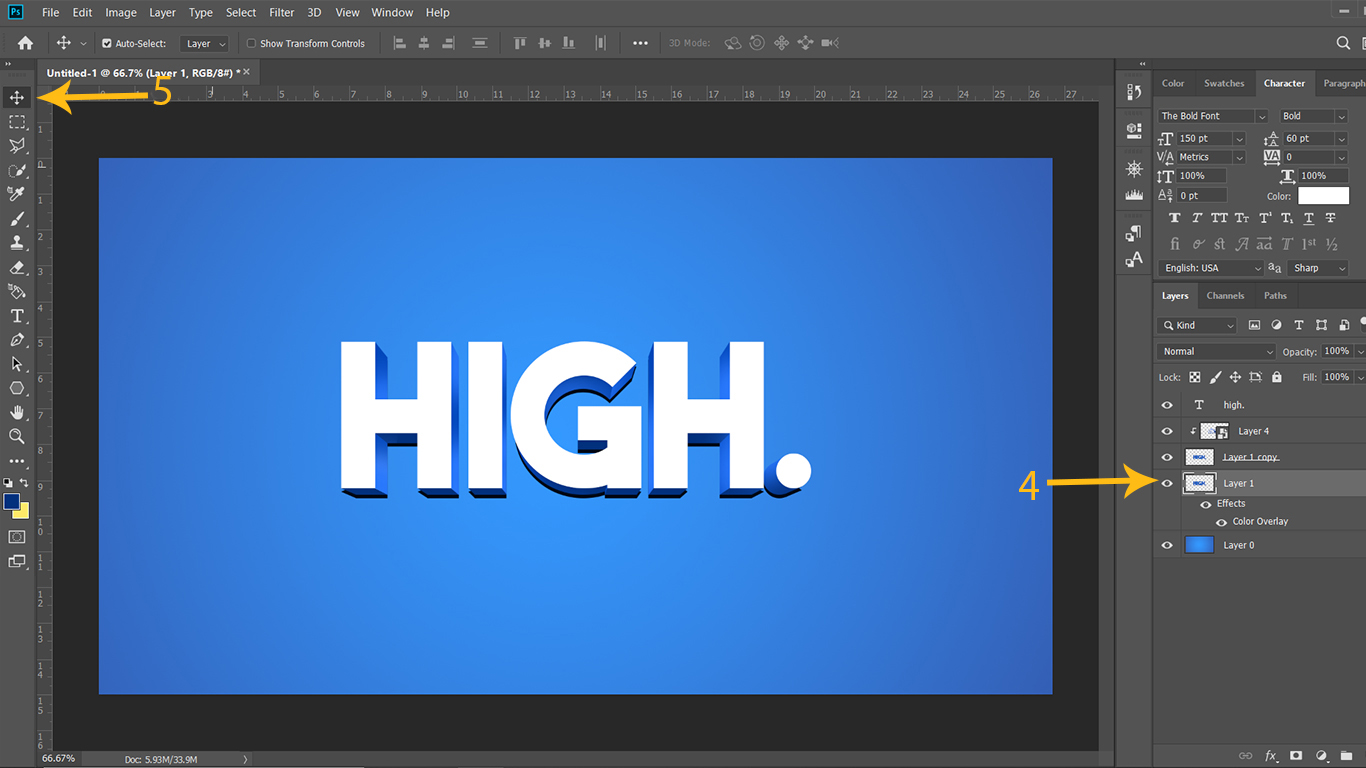 How To Create 3D Text On Photoshop