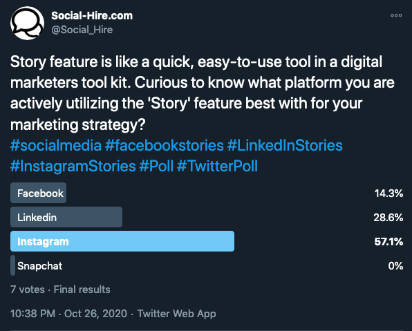 Twitter polls used as a digital marketing trends for 2021