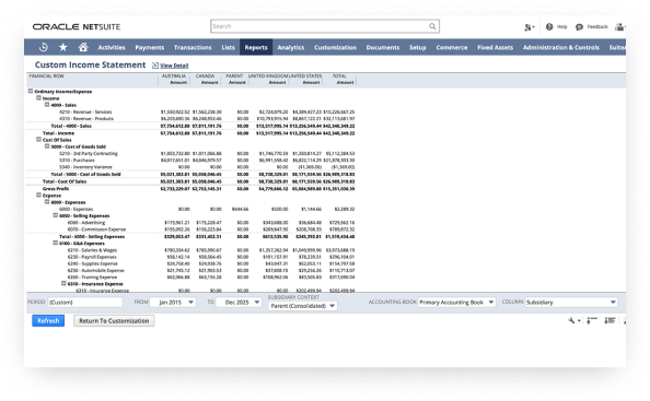 netsuite features