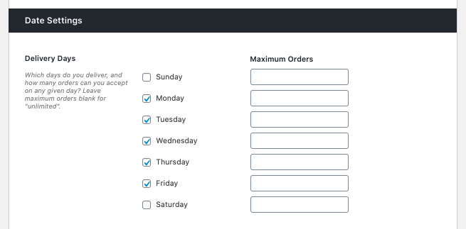 WooCommerce delivery dates