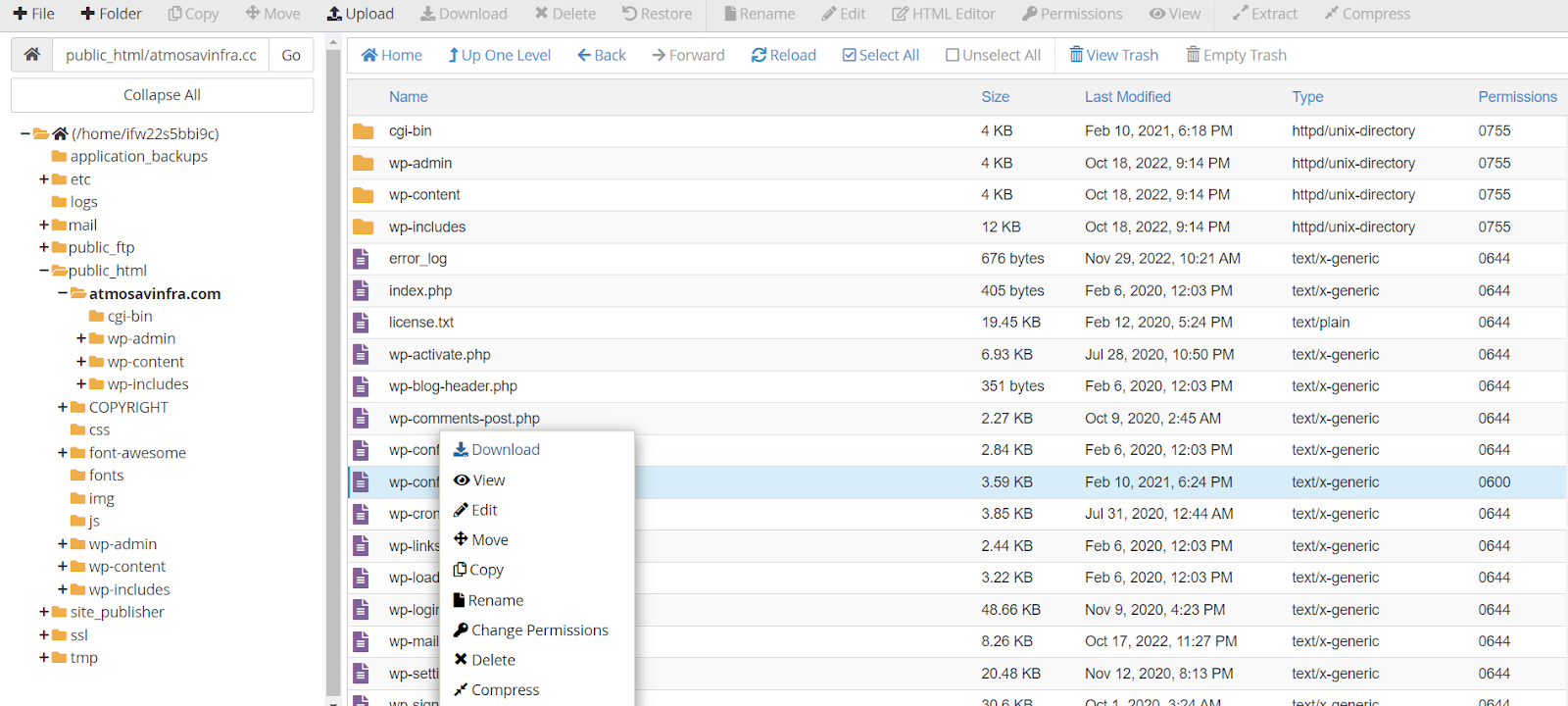 File Manager in WordPress multisite