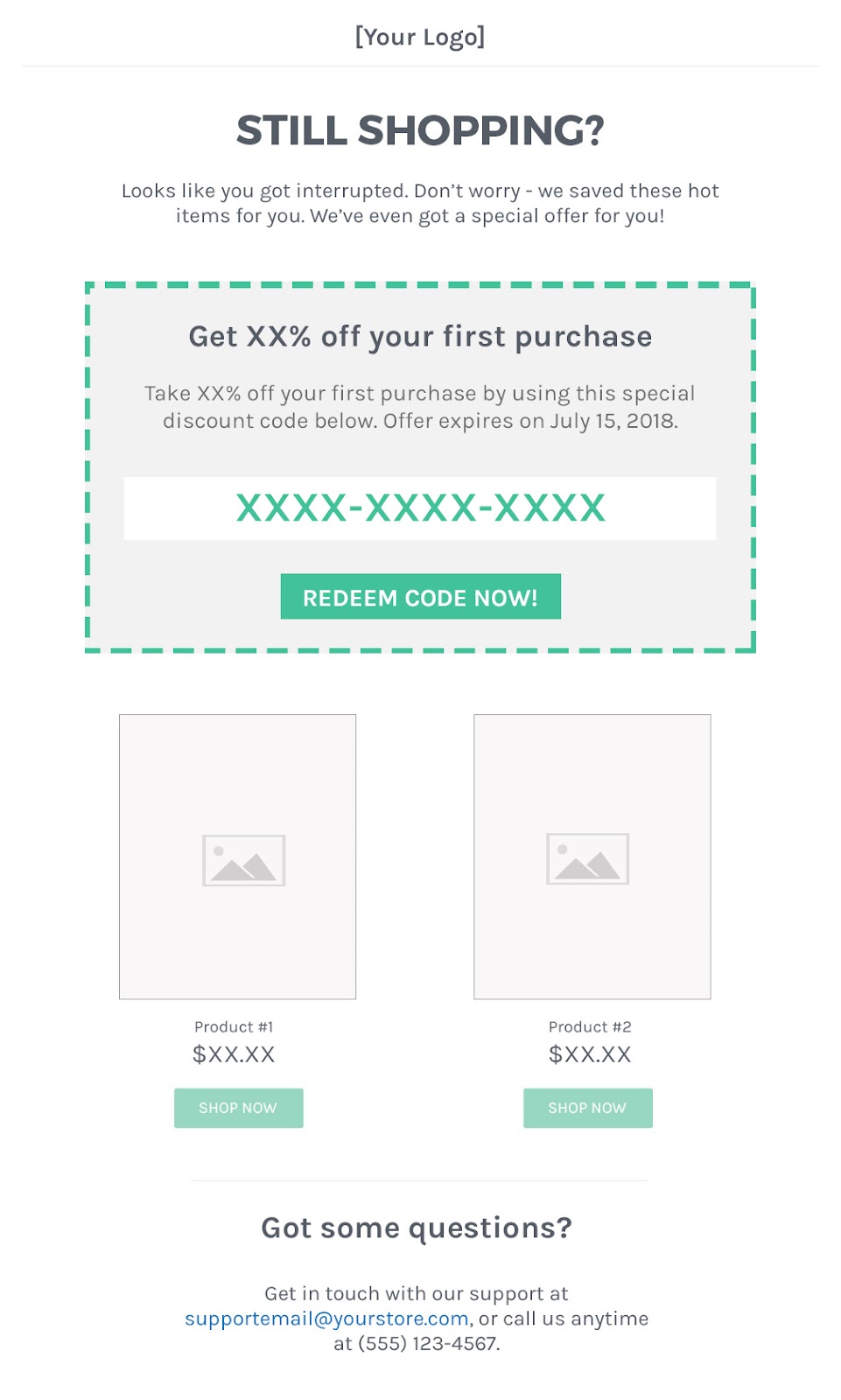 cart recovery email template as a way promote an online store in Nigeria