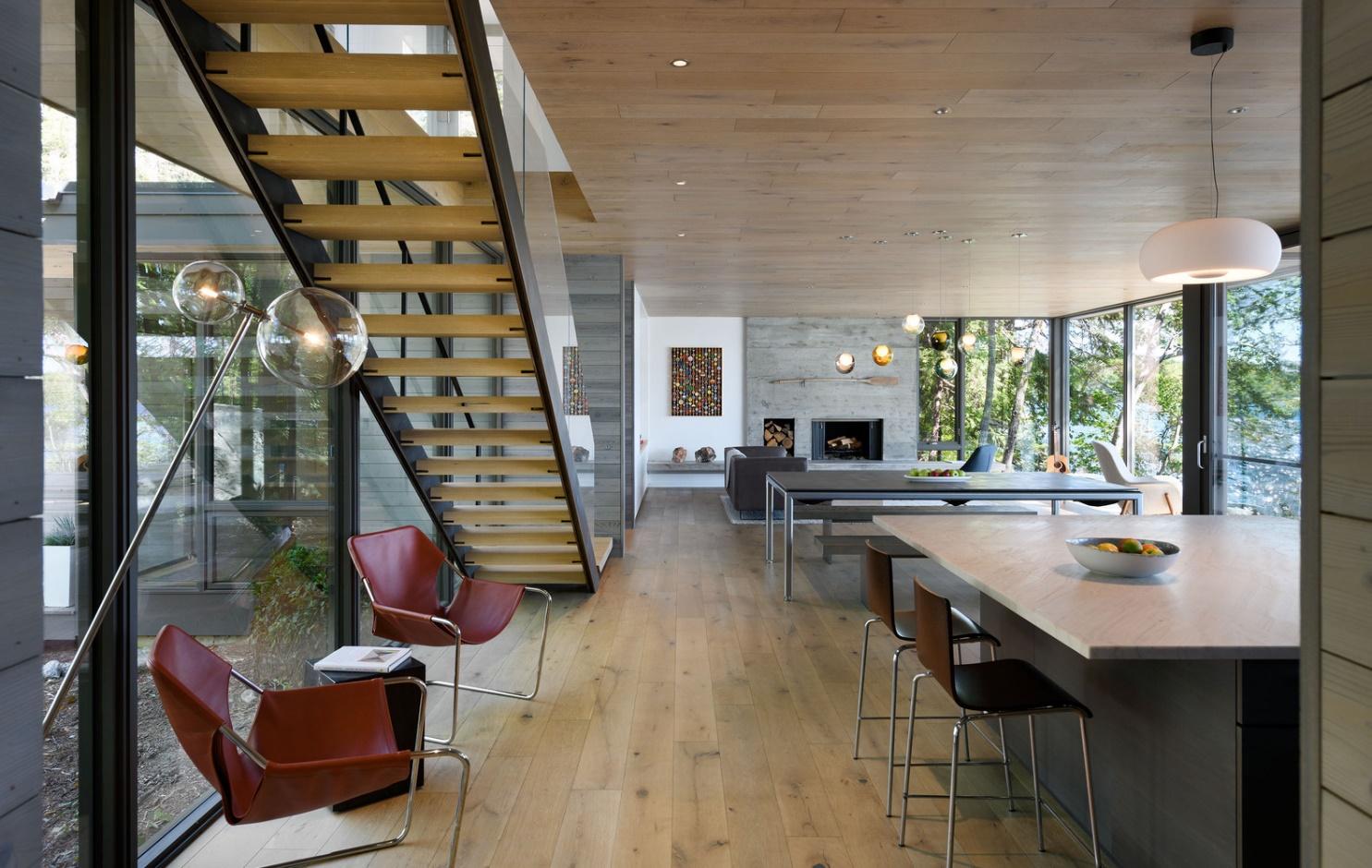 modern wood facade