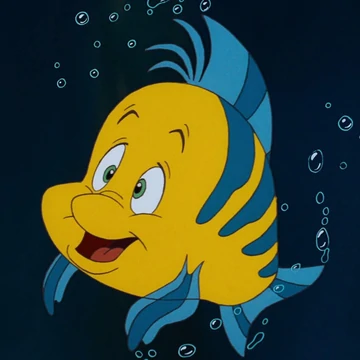 Flounder yellow cartoon characters