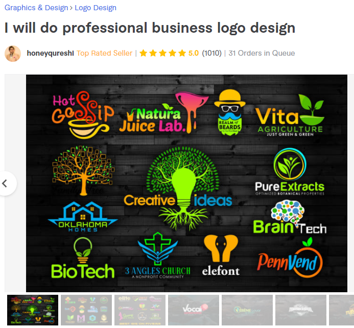 Five Top Rated Seller on fiverr they are really best logo designer