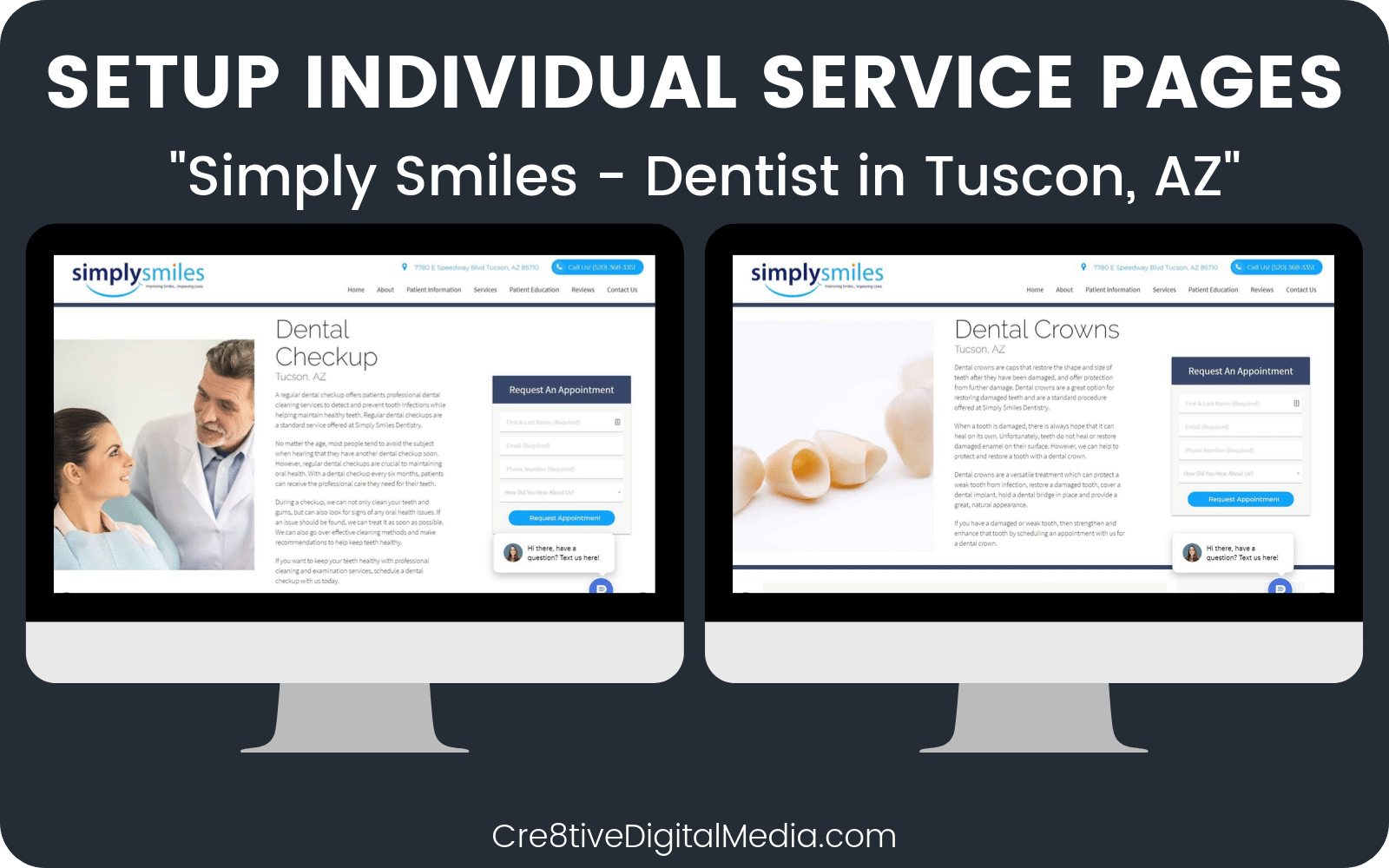 Individual Service Pages On Dentists Website